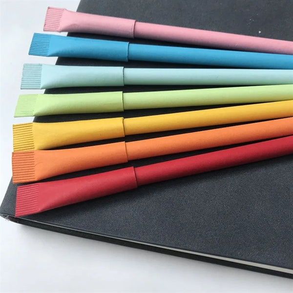 Eco Friendly Plastic Free Biros Kraft Paper Ballpoint Pen