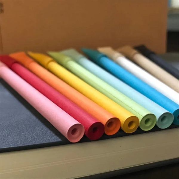Eco Friendly Plastic Free Biros Kraft Paper Ballpoint Pen