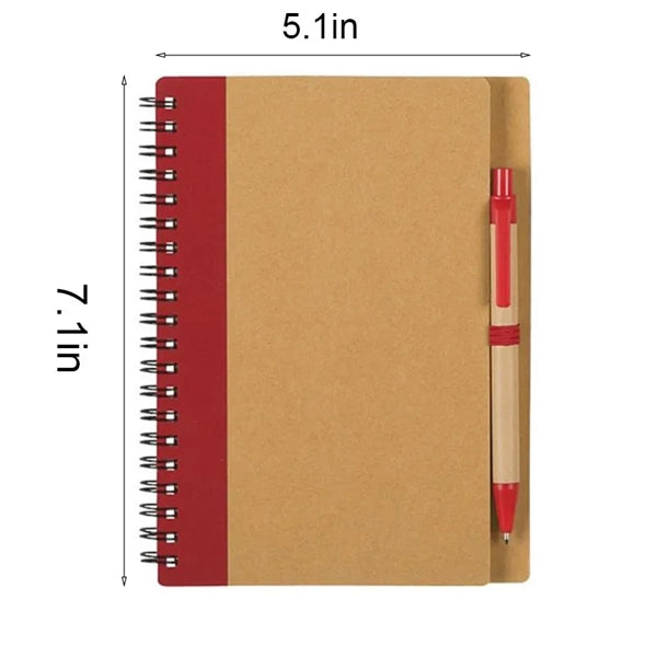Eco-inspired Spiral Notebook & Pen