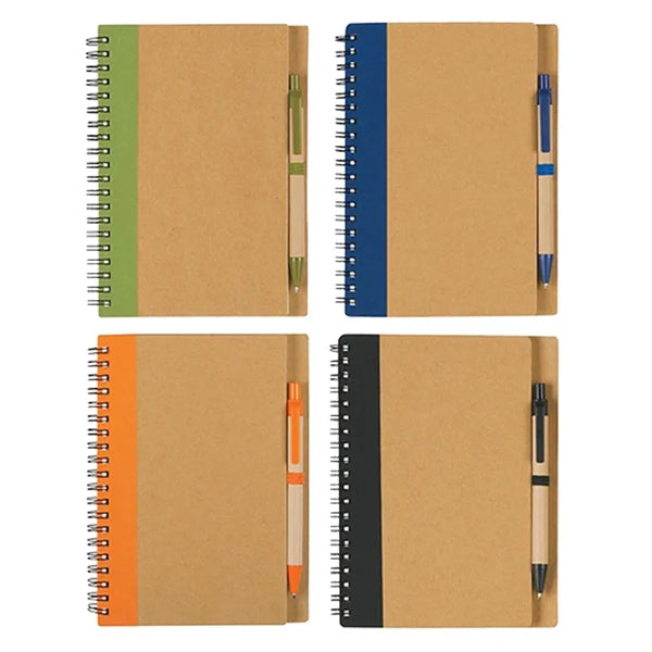 Eco-inspired Spiral Notebook & Pen