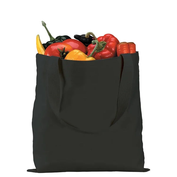 Econo Black 12oz Cotton Canvas Tote Bag