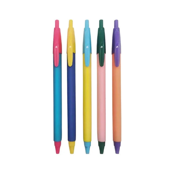 Slim Colorful Plastic Retractable Click Ballpoint Pen