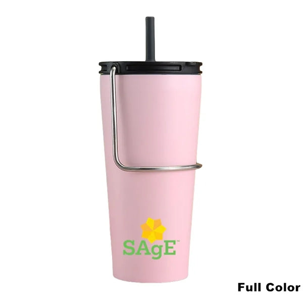 20 oz Insulated Stainless Steel Bucket Tumbler with Straw