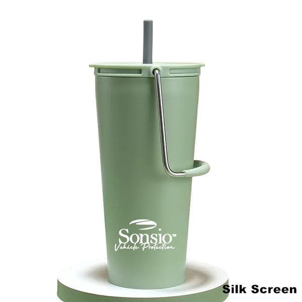 20 oz Insulated Stainless Steel Bucket Tumbler with Straw