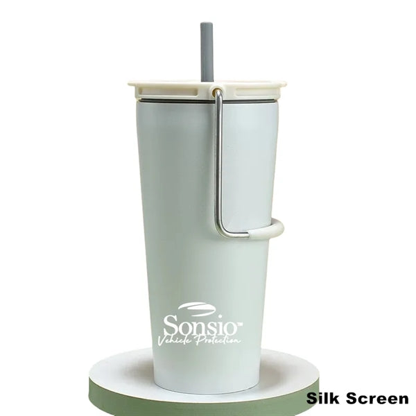 20 oz Insulated Stainless Steel Bucket Tumbler with Straw