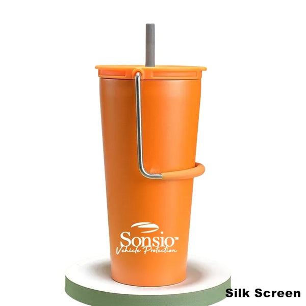 20 oz Insulated Stainless Steel Bucket Tumbler with Straw