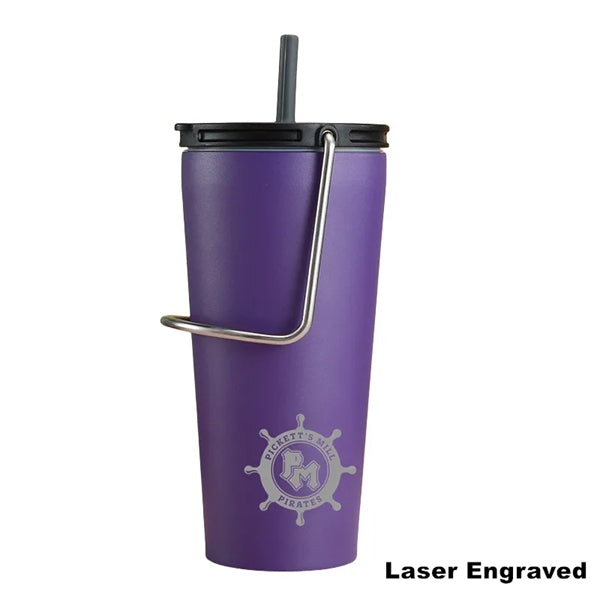 20 oz Insulated Stainless Steel Bucket Tumbler with Straw