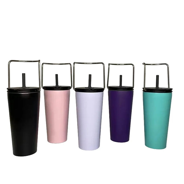 20 oz Insulated Stainless Steel Bucket Tumbler with Straw