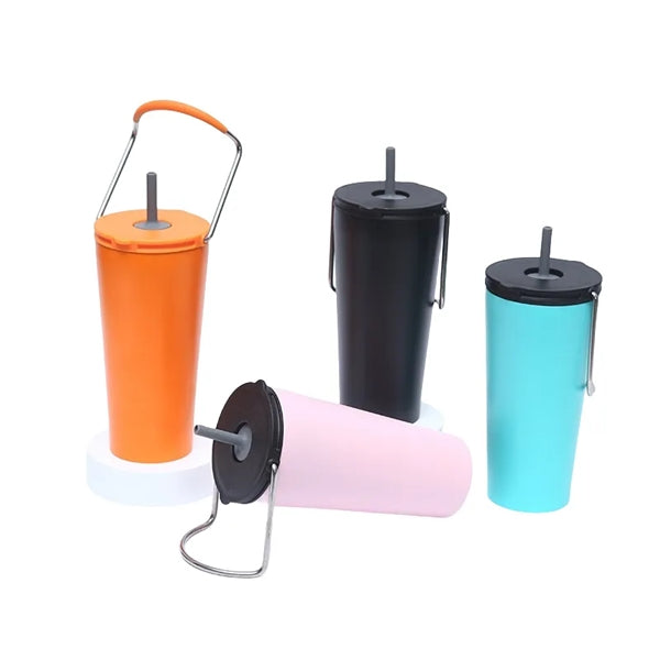 20 oz Insulated Stainless Steel Bucket Tumbler with Straw