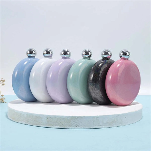 5 Oz Round Metal Carry-On Flask
