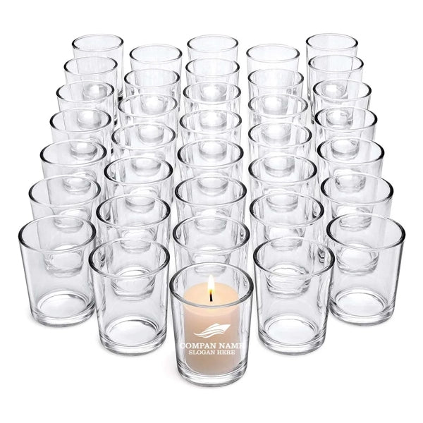 Clear Glass Candle Holder