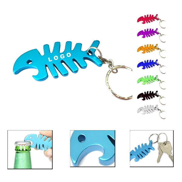 Fish Bone Keychain Bottle Opener