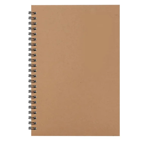 Sketchbook/Sketchpad with Spiral Bound Hard Kraft Cover