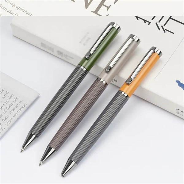 Metal Retractable Twist Open Ballpoint Pen Refillable