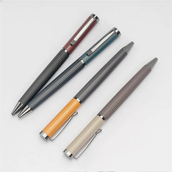 Metal Retractable Twist Open Ballpoint Pen Refillable