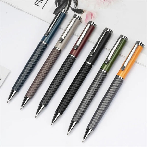 Metal Retractable Twist Open Ballpoint Pen Refillable