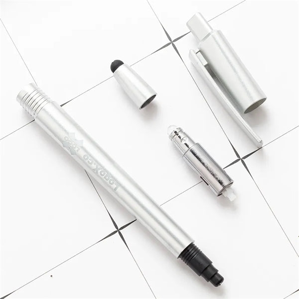 Retractable Stylus Ballpoint Pen Light Up Customizable Logo