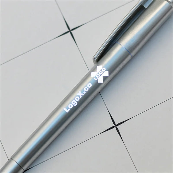 Retractable Stylus Ballpoint Pen Light Up Customizable Logo
