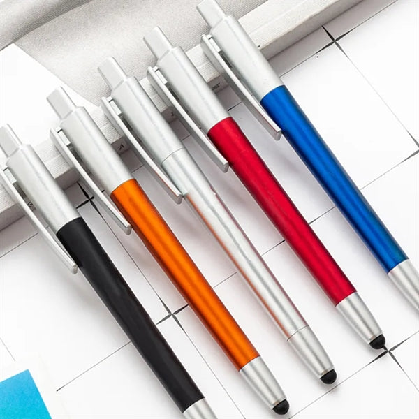 Retractable Stylus Ballpoint Pen Light Up Customizable Logo