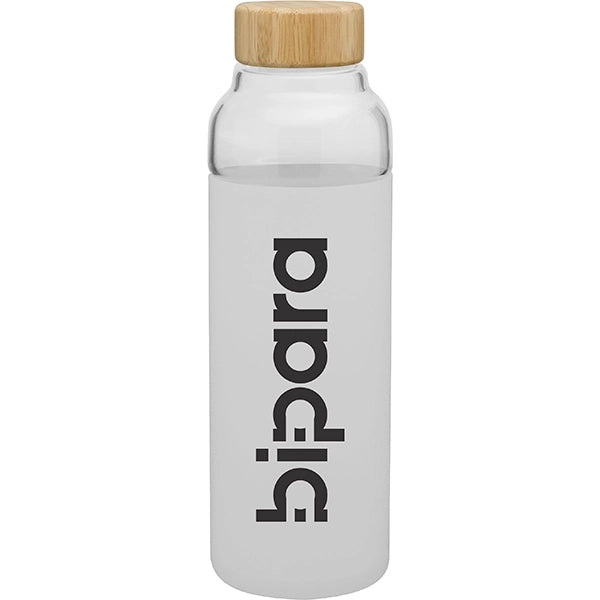 18 oz h2go Bali Single Wall Glass Bottle w/Silicone Sleeve