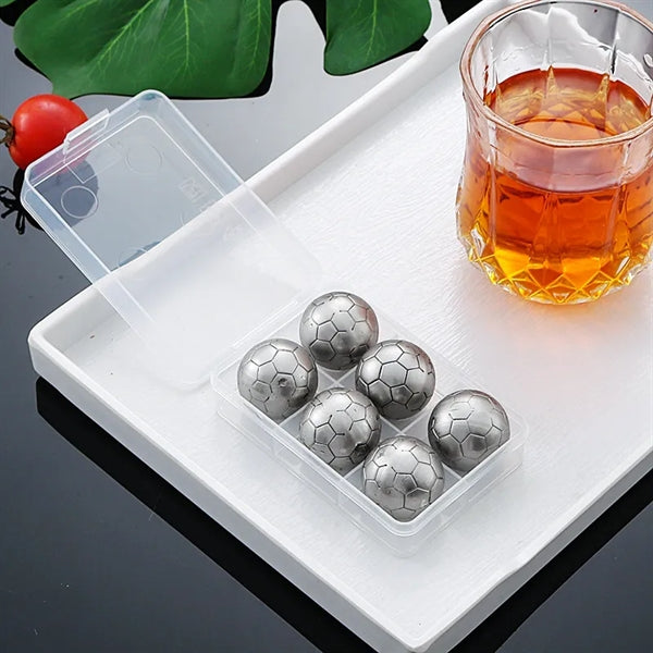 Football Shape Pellets Stainless Steel Ice Cube Coolers