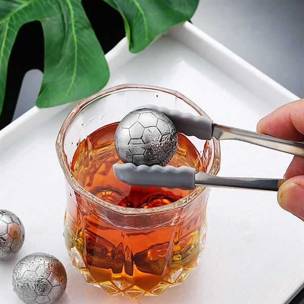 Football Shape Pellets Stainless Steel Ice Cube Coolers