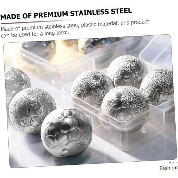 Football Shape Pellets Stainless Steel Ice Cube Coolers