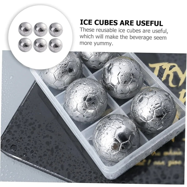 Football Shape Pellets Stainless Steel Ice Cube Coolers