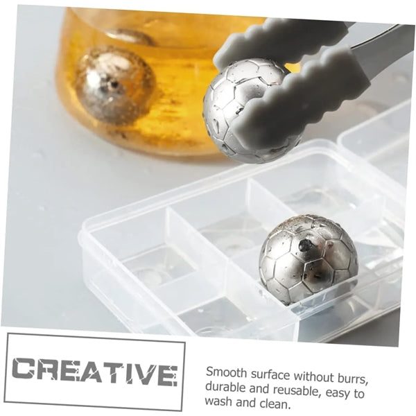 Football Shape Pellets Stainless Steel Ice Cube Coolers