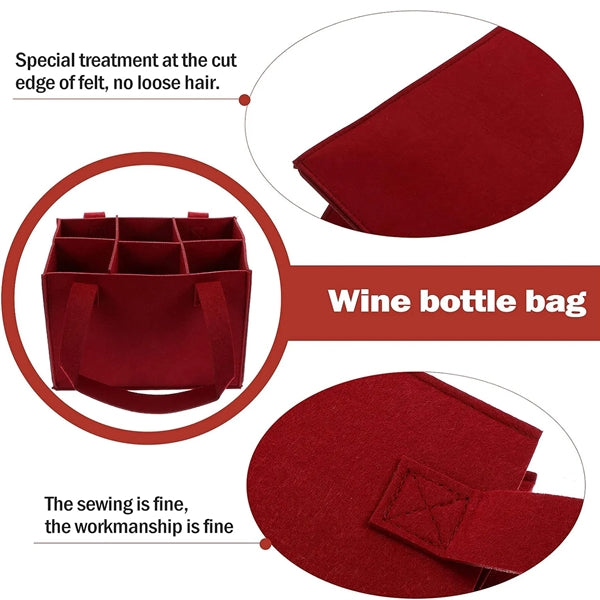 6 Bottle Wine Bag With Divider