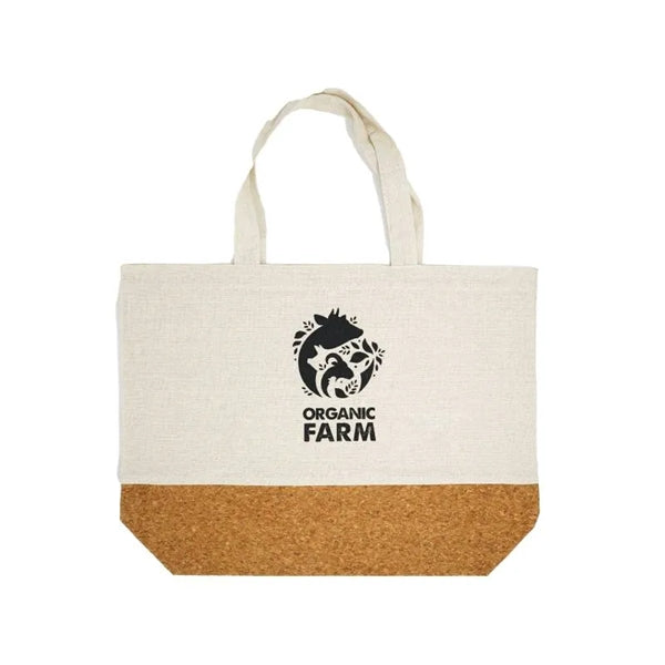 Linen and Cork Tote Bag
