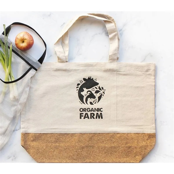 Linen and Cork Tote Bag