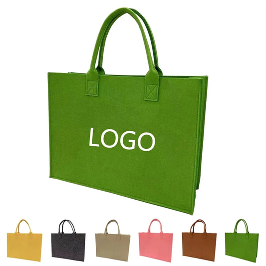 15.75'' Felt Tote Bag Collapsible Shopping