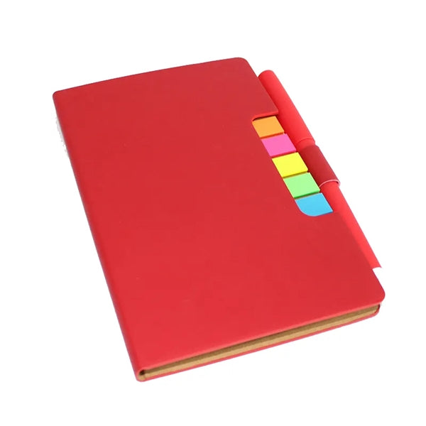 Notebook With Sticky Notes and Pen