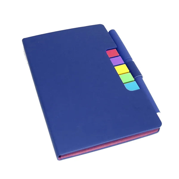Notebook With Sticky Notes and Pen