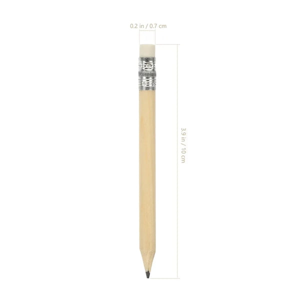 Round Hex Shape Golf Pencil with Eraser