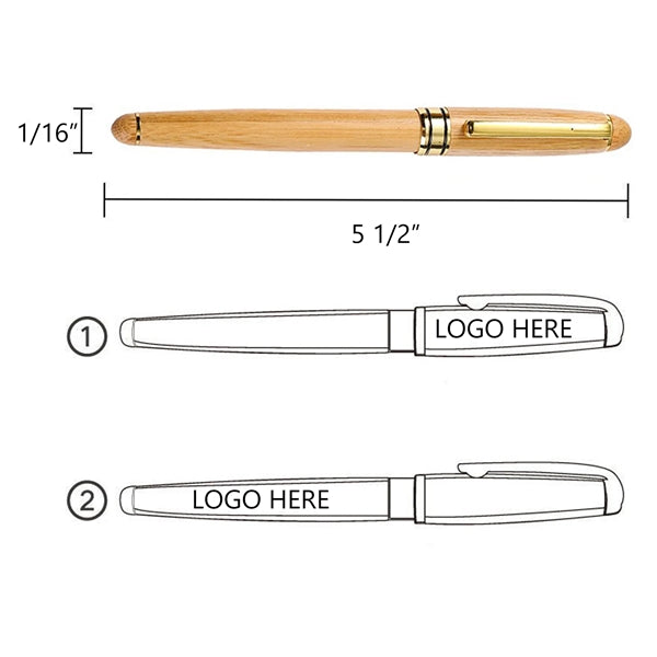 Bamboo Fountain Pen w/Bamboo Case