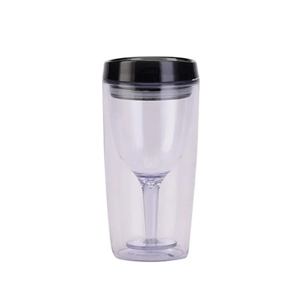10oz Clear Plastic Insulated Tumbler