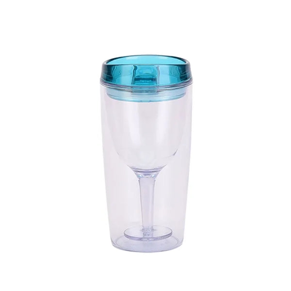 10oz Clear Plastic Insulated Tumbler