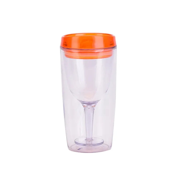 10oz Clear Plastic Insulated Tumbler