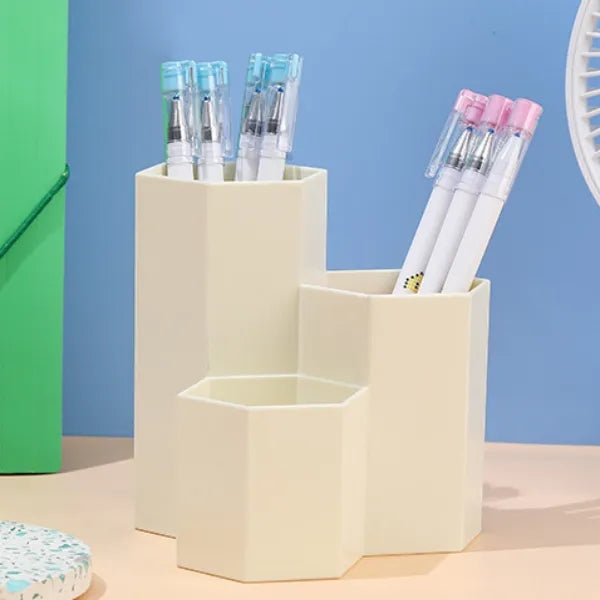 Hexagonal Creative Pen Holder Student Storage Box Ornaments