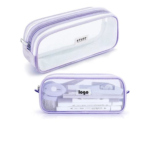 Grid Mesh Pencil Case