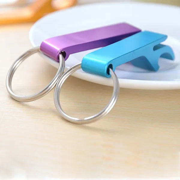 Aluminum Bottle Opener With Key Ring