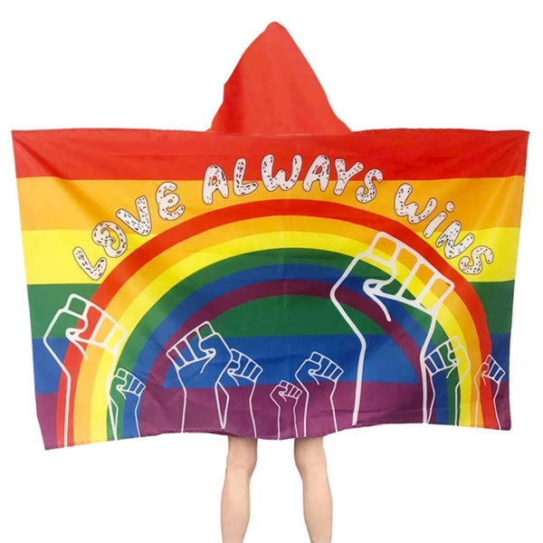 Rainbow Festival Polyester Activity Cape