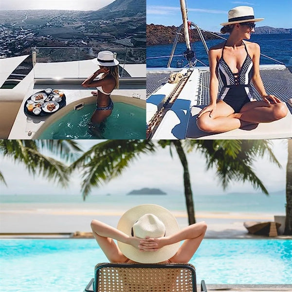 Wide Brim Straw Panama Hat