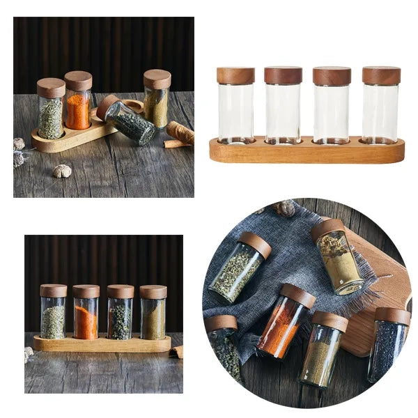 Round Glass Seasoning Jar
