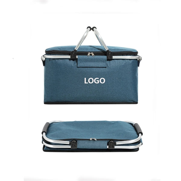 Insulated Folding Handled Picnic Basket Cooler