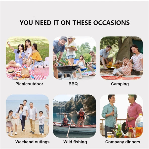 Insulated Folding Handled Picnic Basket Cooler