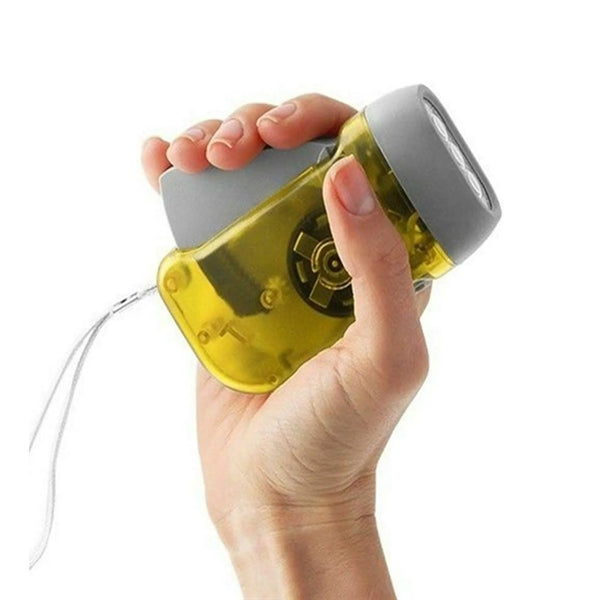 Hand Crank Flashlight Manual Squeeze Power Light