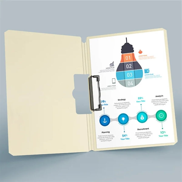 Portable Plastic A4 Paper File Folder Writing Clipboards